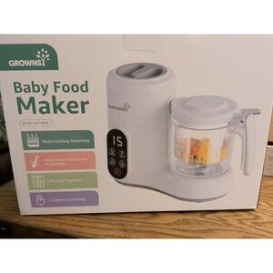 Grownsy Baby Food Maker with Steam Basket, One Step Baby Food Processor Steamer